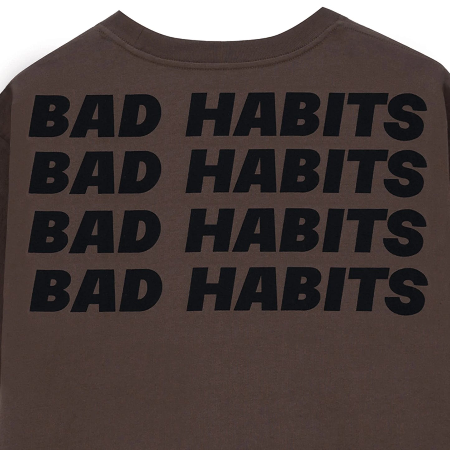 BAD HABITS MOCA FREEHAND TYPO TEE