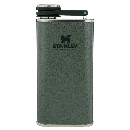 Stanley Classic Easy Fill Wide Mouth Flask | 8 OZ Hammertone Green