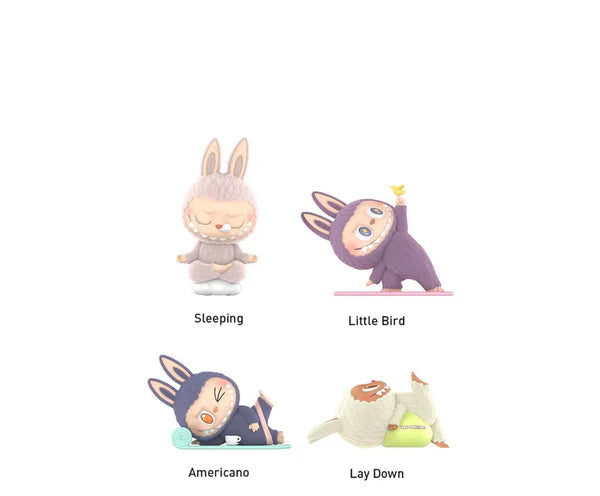 Pop Mart Labubu The Monsters Lazy Yoga Series Figures Sealed Case