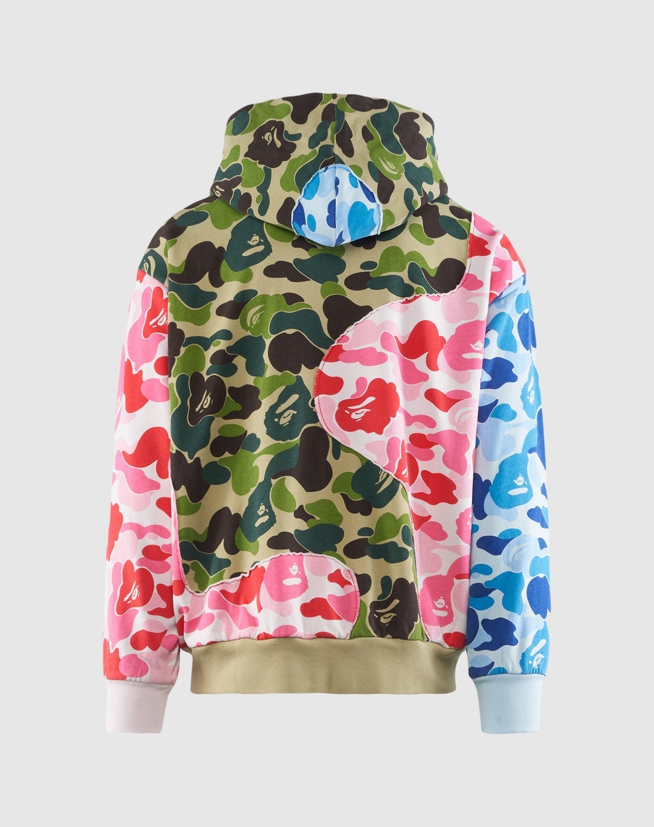 A BATHING APE PATCHWORK HOODIE