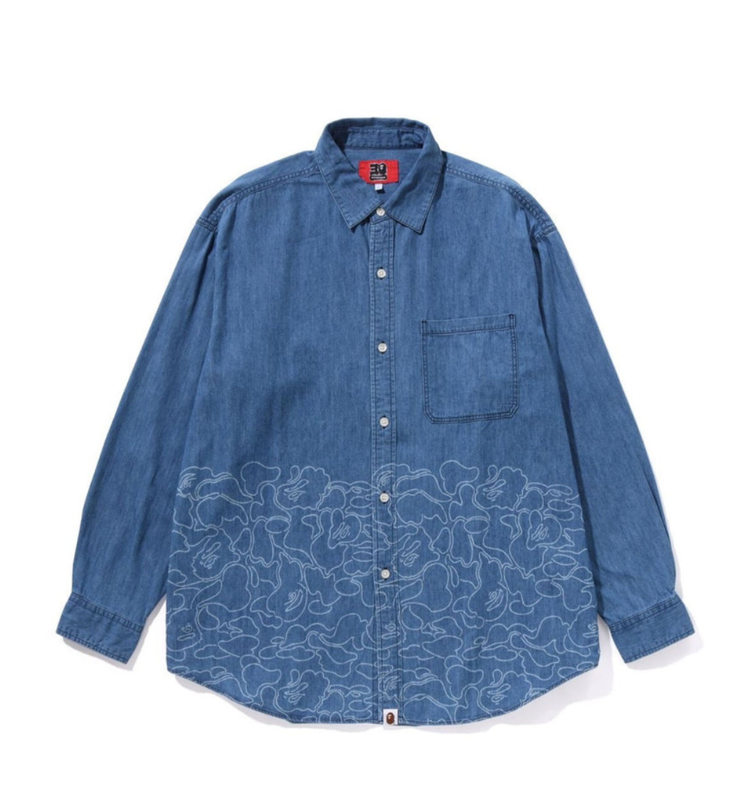 BAPE 30TH ANNIVERSARY DENIM SHIRT