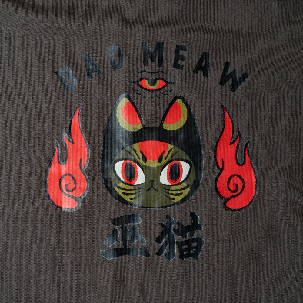 BADMEAW WITCH CAT TEE-GREY