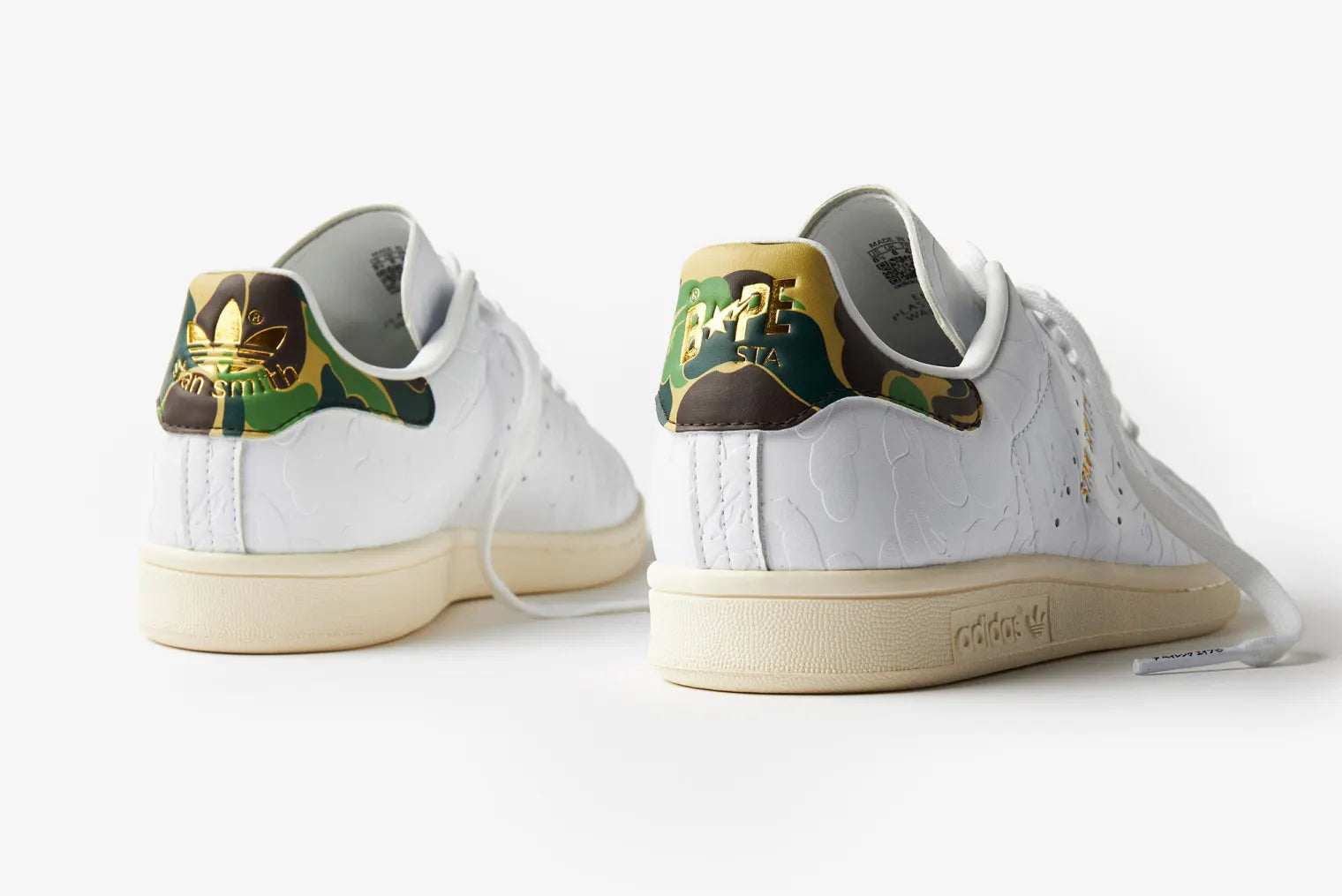 BAPE x ADIDAS Stan Smith 30th Anniversary White – Sneaker Cafe Mumbai BAPE x ADIDAS Stan Smith 30th Anniversary White – Sneaker Cafe Mumbai