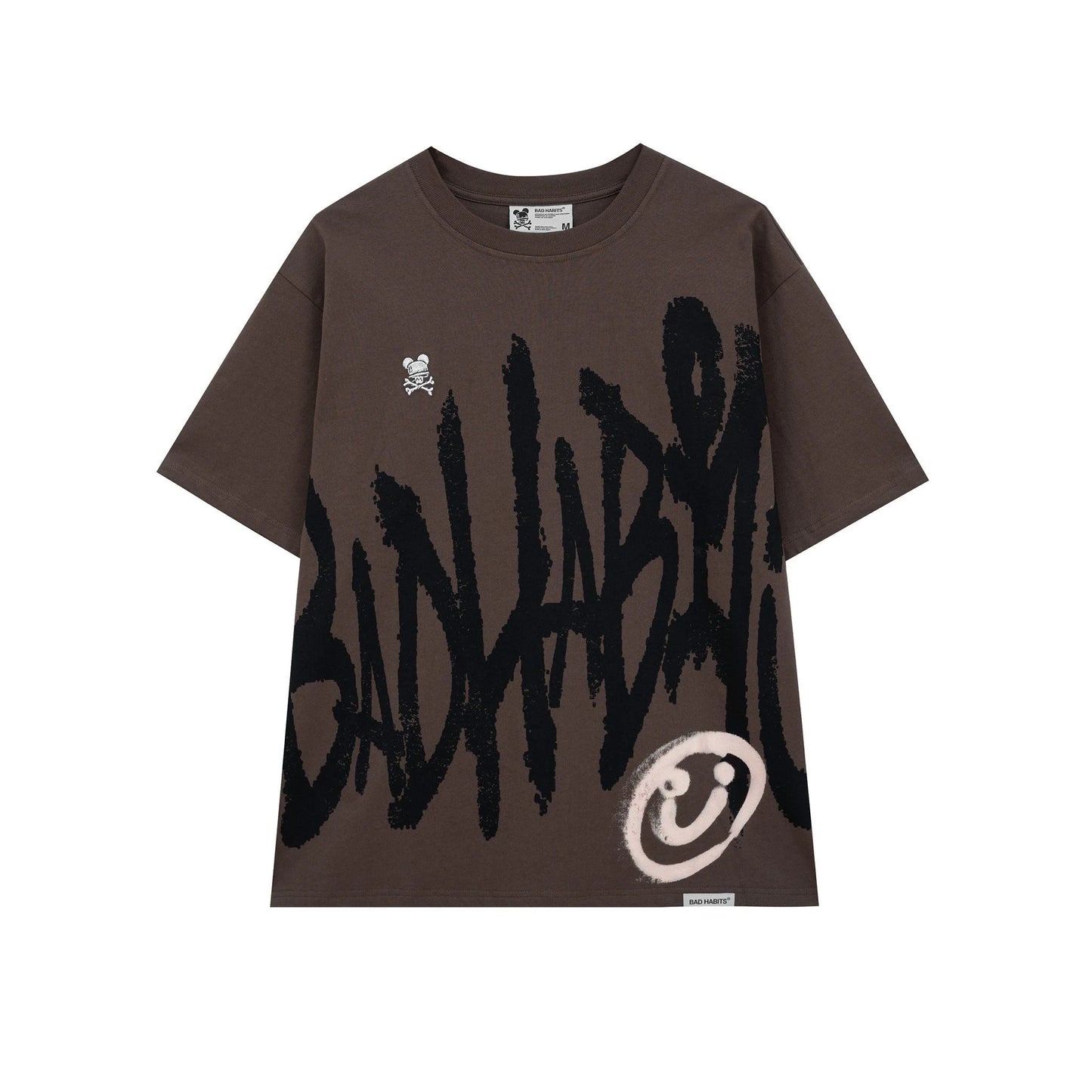 BAD HABITS MOCA FREEHAND TYPO TEE