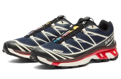 Salomon XT-6 Sneaker Maritime Blue, Black & Fiery Red