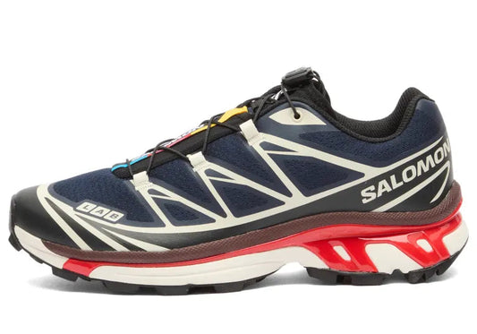 Salomon XT-6 Sneaker Maritime Blue, Black & Fiery Red