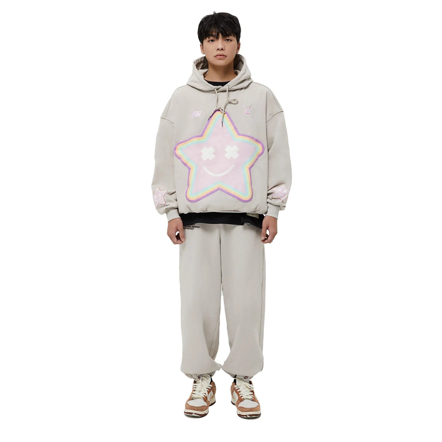 BAD RABBIT BEIGE STAR HOODIE