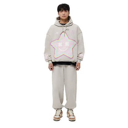 BAD RABBIT BEIGE STAR HOODIE