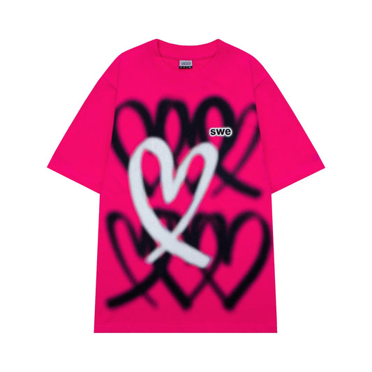 HEARTS TEE - PINK