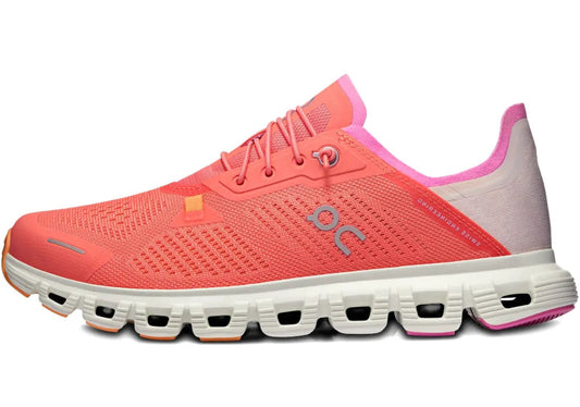 On Cloud 6 Coast mesh running sneakers pink