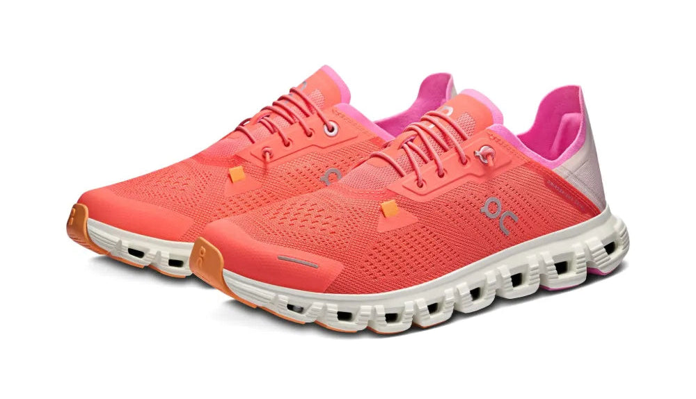 On Cloud 6 Coast mesh running sneakers pink