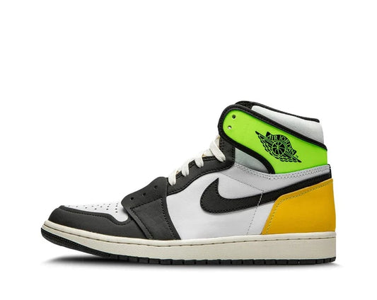 JORDAN 1 RETRO HIGH WHITE BLACK VOLT GOLD