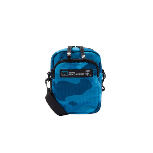 BAPE HONEYCOMB CAMO MINI SHOULDER BAG BLUE