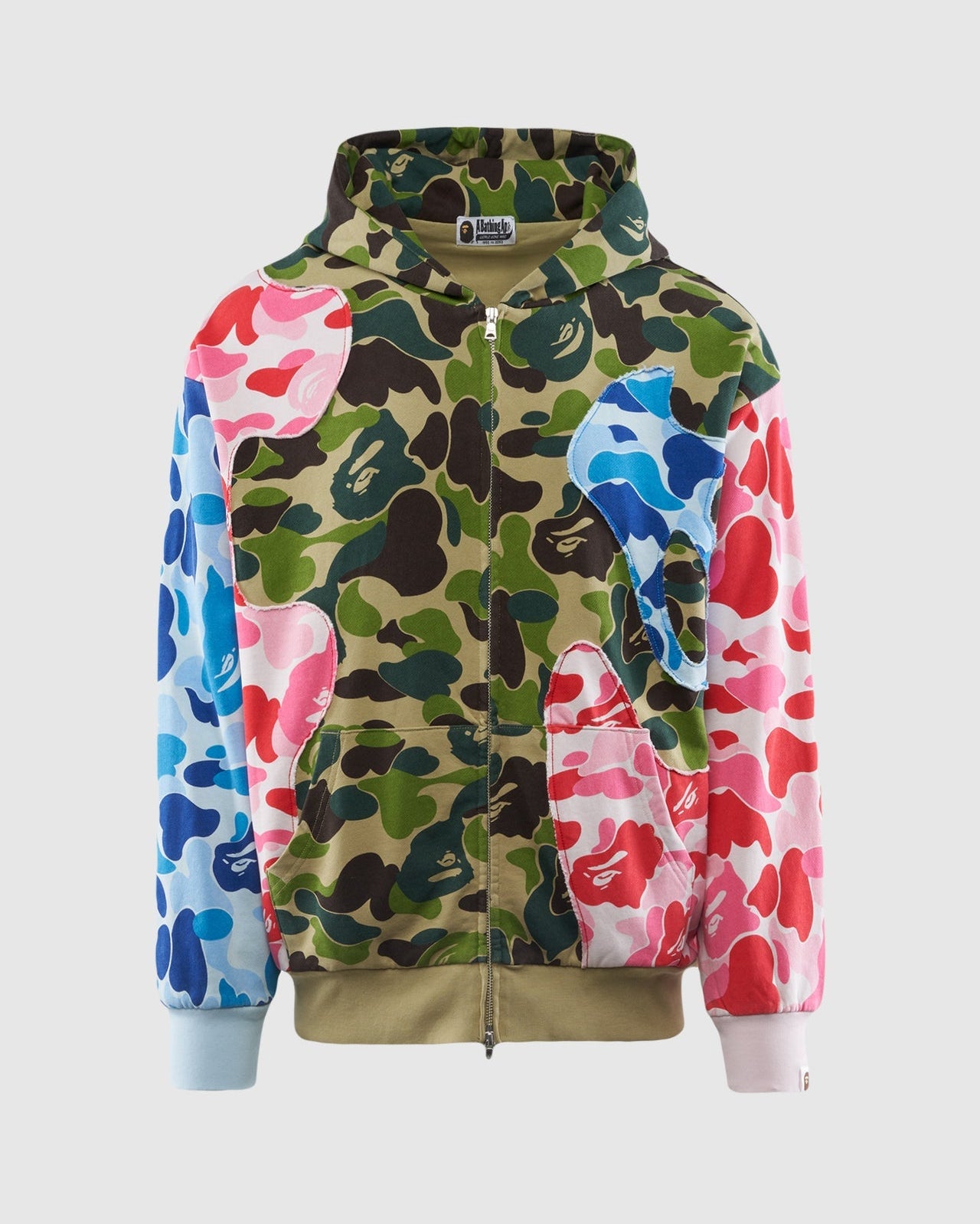 A BATHING APE PATCHWORK HOODIE