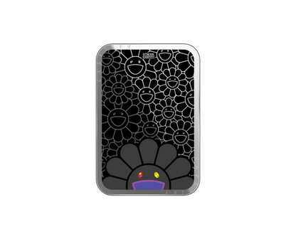 Takashi Murakami x CASETiFY: Flowers Bloom Smile (Black) Snappy Cardholder Stand