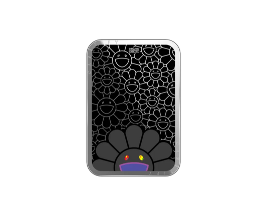 Takashi Murakami x CASETiFY: Flowers Bloom Smile (Black) Snappy Cardholder Stand