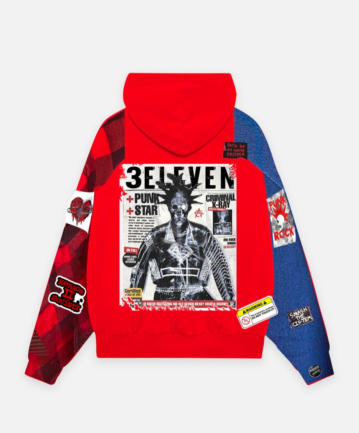 3 Eleven Love Is Punk Hoodie