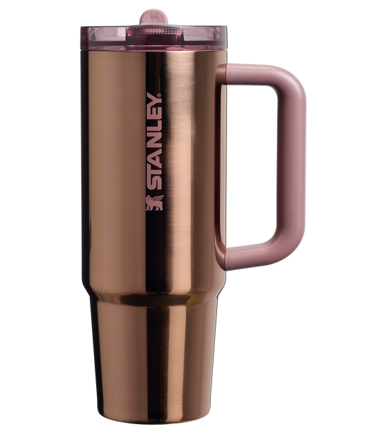 Stanley Polished Rose Gold Stanley Mesa Rose Collection Protour Flip Straw Quencher 30oz Tumbler