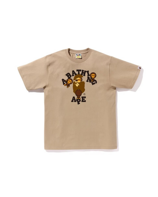 BABY MILO CREAM TEE BY A BATHING APE