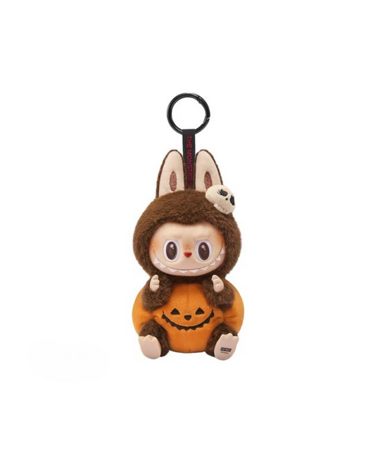Pop Mart Labubu Happy Halloween Party Series-Sitting Pumpkin Vinyl Plush Pendant