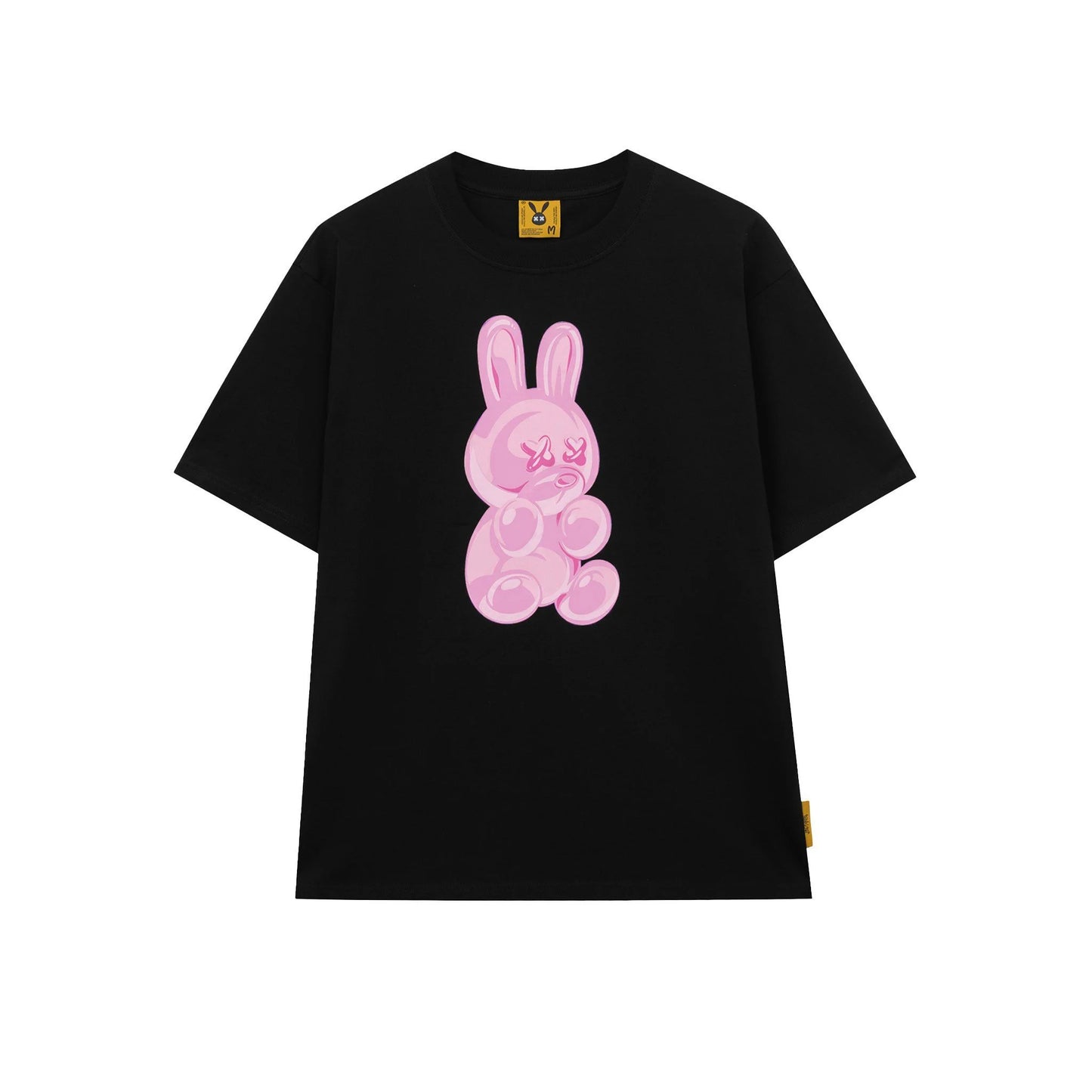 BLACK GUMMY RABBIT TEE